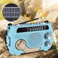 📻 Radio Solare Portatile Vintage a Manovella con Torcia ✨ | Connessione Bluetooth, USB e Ricarica Solare 🔦 | Per Emergenze, Campeggio e Casa | 4 Colori