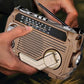📻 Radio Solare Portatile Vintage a Manovella con Torcia ✨ | Connessione Bluetooth, USB e Ricarica Solare 🔦 | Per Emergenze, Campeggio e Casa | 4 Colori