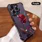 Custodia Anti-Caduta con Rosa Rossa per iPhone Serie 13-16