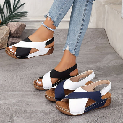 🔥Promozione dell'ultimo giorno 50% di sconto - Sandali ortopedici da donna con tacco inclinato ultra confortevole