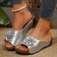 Sandali da Donna Slip-On con Motivo a Fiore Comodo