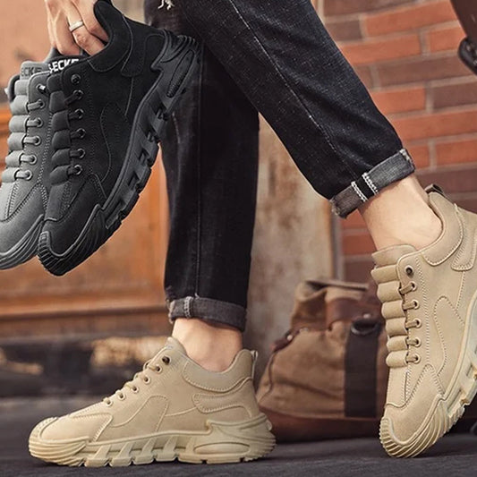 Scarpe da Uomo con Suola Spessa Antiscivolo per Passeggio Casuale