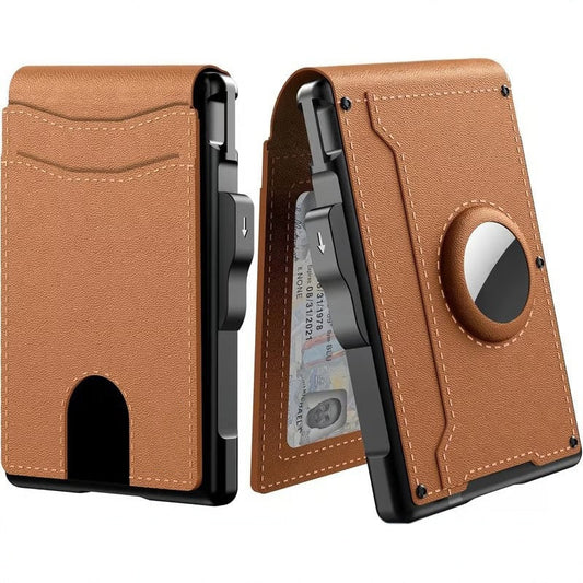 Portafoglio Sottile Porta Carte di Credito con Clip per Denaro