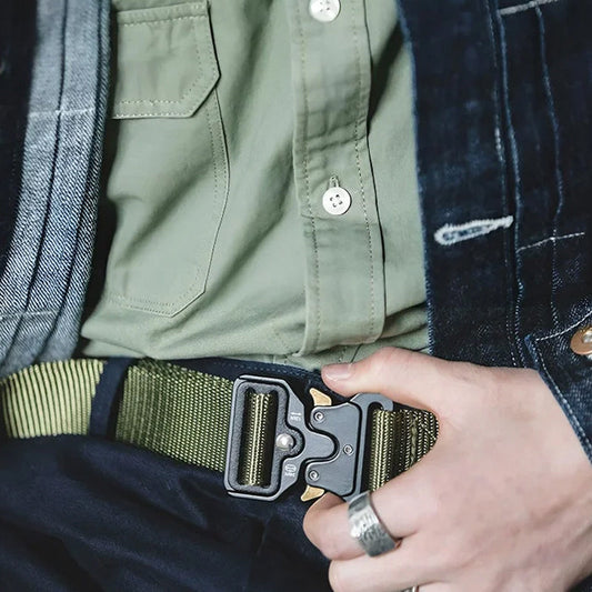Cintura in nylon antistrappo a sgancio rapido da uomo