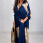 Set Camicia Lunga con Bottoni e Pantaloni con Coulisse