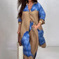Set Camicia Lunga con Bottoni e Pantaloni con Coulisse