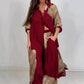 Set Camicia Lunga con Bottoni e Pantaloni con Coulisse