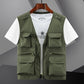 Gilet All'Aperto da Uomo Leggero e Traspirante con Multi Tasche