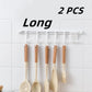 🧺 Appendino a Parete Regolabile a Forma di S | Montaggio Senza Fori, Senza Tracce 🔧 | Ganci Regolabili, Cucina e Bagno 🏠 | Adesivo Resistente ✨ | 30 o 40 cm 📏