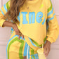 Completo Da Donna A Due Pezzi Con Stampa Colorata: Felpa E Pantaloni Jogger