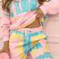 Completo Da Donna A Due Pezzi Con Stampa Colorata: Felpa E Pantaloni Jogger