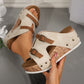 🔥Promozione Estiva 44% di Sconto 🔥Sandali con Zeppa e Plateau con Cut-out alla Moda da Donna