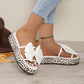 Pantofole slip-on con stampa leopardata fiocco e suola spessa