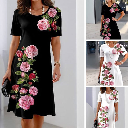 Abito a maniche corte Rose in Fiore