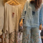 💕Completo da donna con camicetta ampia e pantaloni a gamba larga con stampa floreale