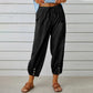 Pantaloni Capri da Donna a Gamba Larga con Coulisse