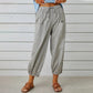 Pantaloni Capri da Donna a Gamba Larga con Coulisse
