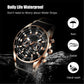 Orologio al quarzo multifunzione impermeabile da uomo