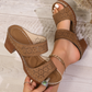 Sandali con zeppa slip-on comodi da donna (sconto del 32%)
