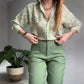 Camicia a Bottoni Stampata da Donna e Pantaloni