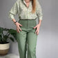 Camicia a Bottoni Stampata da Donna e Pantaloni