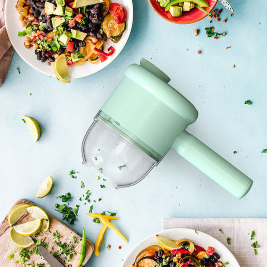 🥗 Tritatutto & Affettatore Elettrico Ricaricabile – Trita Verdure & Affetta in Secondi | 2 Funzioni | Lame Inox | 30W | 280 ml | Per Insalate, Soffritti & Ricette Veloci 🔪⚡
