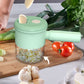 🥗 Tritatutto & Affettatore Elettrico Ricaricabile – Trita Verdure & Affetta in Secondi | 2 Funzioni | Lame Inox | 30W | 280 ml | Per Insalate, Soffritti & Ricette Veloci 🔪⚡