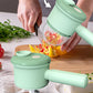 🥗 Tritatutto & Affettatore Elettrico Ricaricabile – Trita Verdure & Affetta in Secondi | 2 Funzioni | Lame Inox | 30W | 280 ml | Per Insalate, Soffritti & Ricette Veloci 🔪⚡