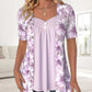 Top Irregolare con Patchwork Floreale da Donna