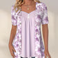 Top Irregolare con Patchwork Floreale da Donna