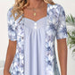 Top Irregolare con Patchwork Floreale da Donna