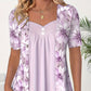 Top Irregolare con Patchwork Floreale da Donna
