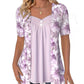 Top Irregolare con Patchwork Floreale da Donna