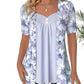 Top Irregolare con Patchwork Floreale da Donna