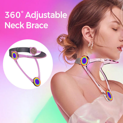 💆‍♀️ Collare Cervicale Regolabile a 360° 🔄 Supporto Postura Collo e Mento Ultraleggero 98g | Allevia Tensioni da Schermi e PC | Traspirante e Regolabile per Ufficio e Relax ✨