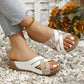 Sandali casual estivi da donna con cinturino incrociato regolabile