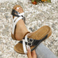 Sandali casual estivi da donna con cinturino incrociato regolabile