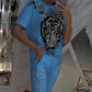 Set Casual Stampato a 2 Pezzi - Top e Pantaloni con Coulisse