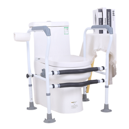 Corrimano di Sicurezza per WC 🚽 | Supporto Antiscivolo in Acciaio per Anziani 🛡️ | Altezza Regolabile Senza Attrezzi 🔧 | Ideale per la Sicurezza in Bagno 💖
