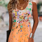 🌞Essenziali per l'estate👗Abito estivo senza maniche a fiori da donna