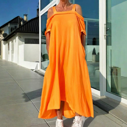 🏖️Summer Specials💃Maxi abito casual a spalla fredda da donna