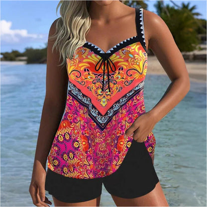 ⏳Offerta speciale a tempo limitato⏰Set costume da bagno stampato, top e pantaloncini🩱