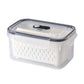 🍱 Contenitore 2 in 1 Drenante e Serbafreschezza ❄️✨ - Doppia Chiusura Ermetica | -20°C a 120°C | Trasparente | Impilabile | 6 Misure | Set 3/4/5 Pezzi | 50% DI SCONTO