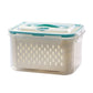 🍱 Contenitore 2 in 1 Drenante e Serbafreschezza ❄️✨ - Doppia Chiusura Ermetica | -20°C a 120°C | Trasparente | Impilabile | 6 Misure | Set 3/4/5 Pezzi | 50% DI SCONTO