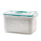 🍱 Contenitore 2 in 1 Drenante e Serbafreschezza ❄️✨ - Doppia Chiusura Ermetica | -20°C a 120°C | Trasparente | Impilabile | 6 Misure | Set 3/4/5 Pezzi | 50% DI SCONTO