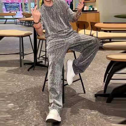 Set uomo con maglietta a maniche corte e pantaloni ampi