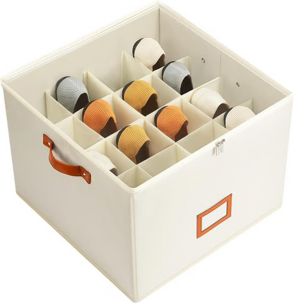 👟Organizer per Scarpe a 16 Scomparti  | Copertura Trasparente 👀 | Salvaspazio per Armadio e Letto 🏠 | Organizzazione Facile e Veloce ✨
