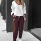 Completo maglia e pantaloni da jogging color-block