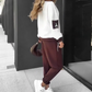 Completo maglia e pantaloni da jogging color-block