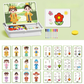 Scatola Puzzle Magnetica per Bambini con Giochi e Lavagna da Disegno